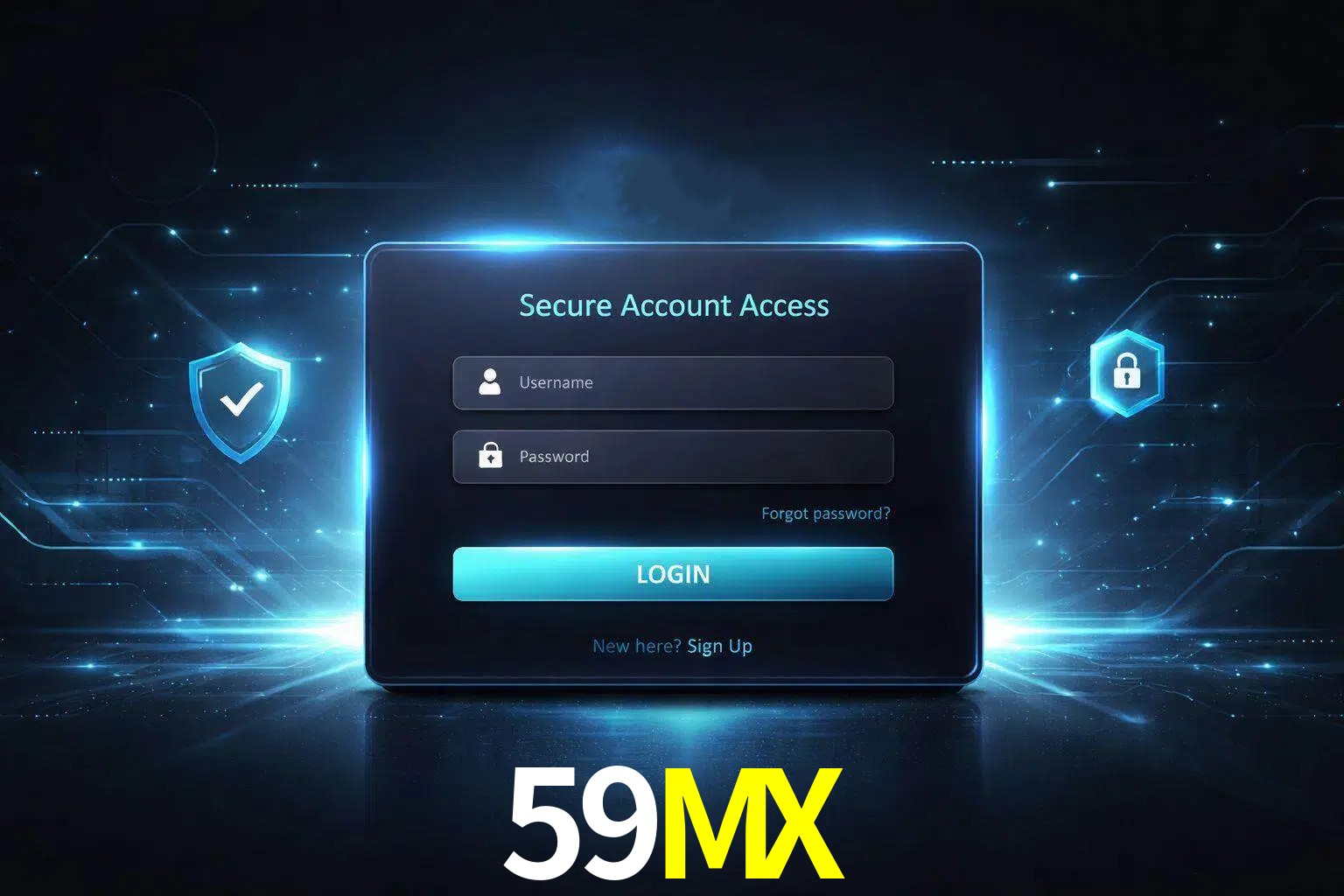 Pantalla de inicio de sesión de cuenta 59MX para usuarios en México
